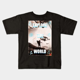 EXPLORE THE WORLD - TRAVEL Kids T-Shirt